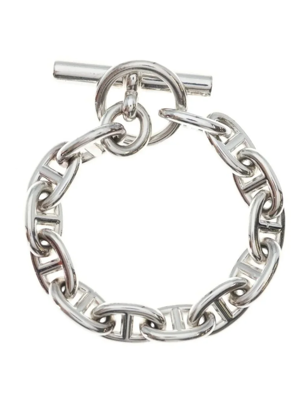 Hermes Chaine D'ancre MM Chain Bracelet Silver